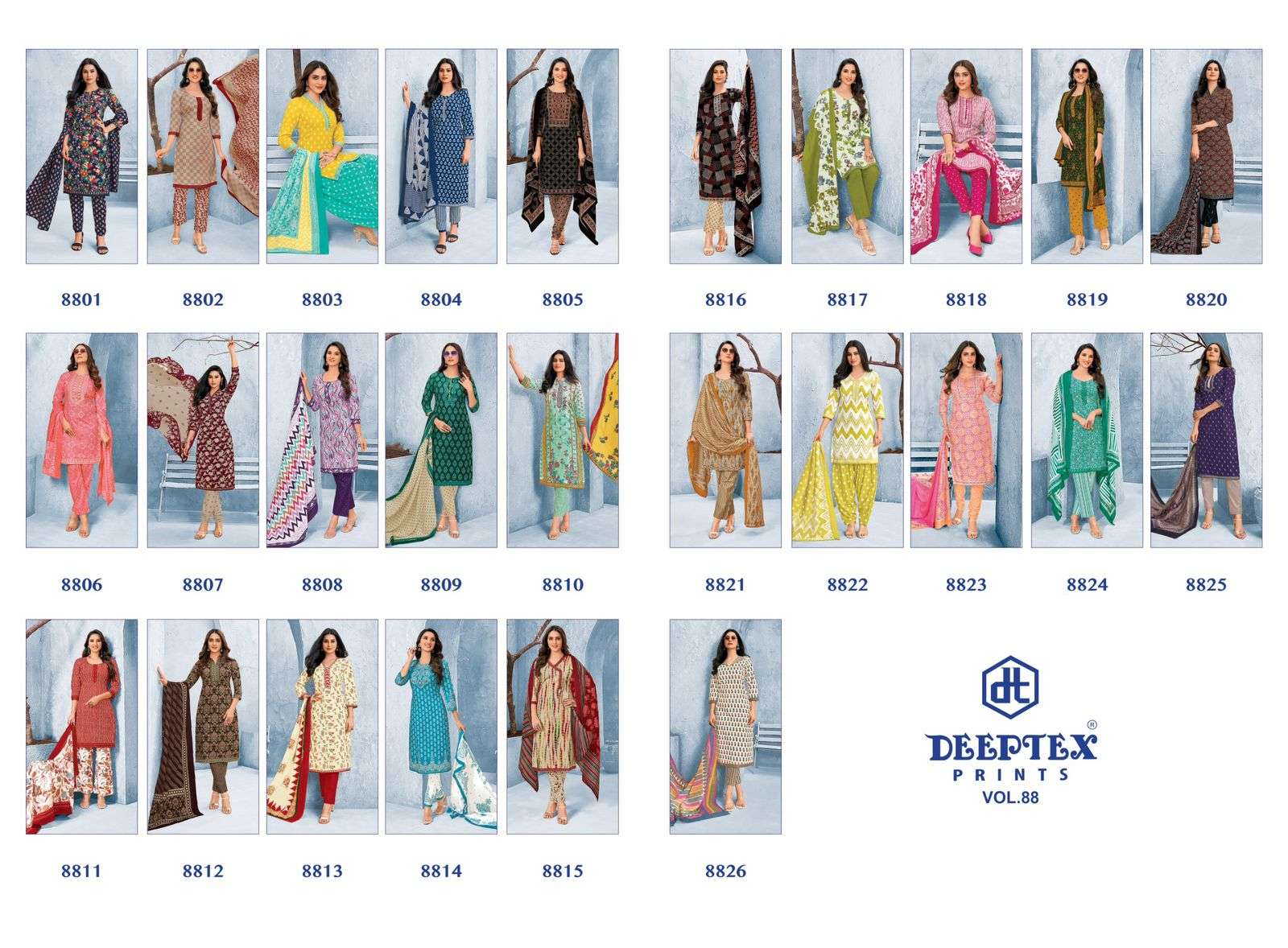 Deeptex Miss India Vol 88 Cotton dress materials Mumbai