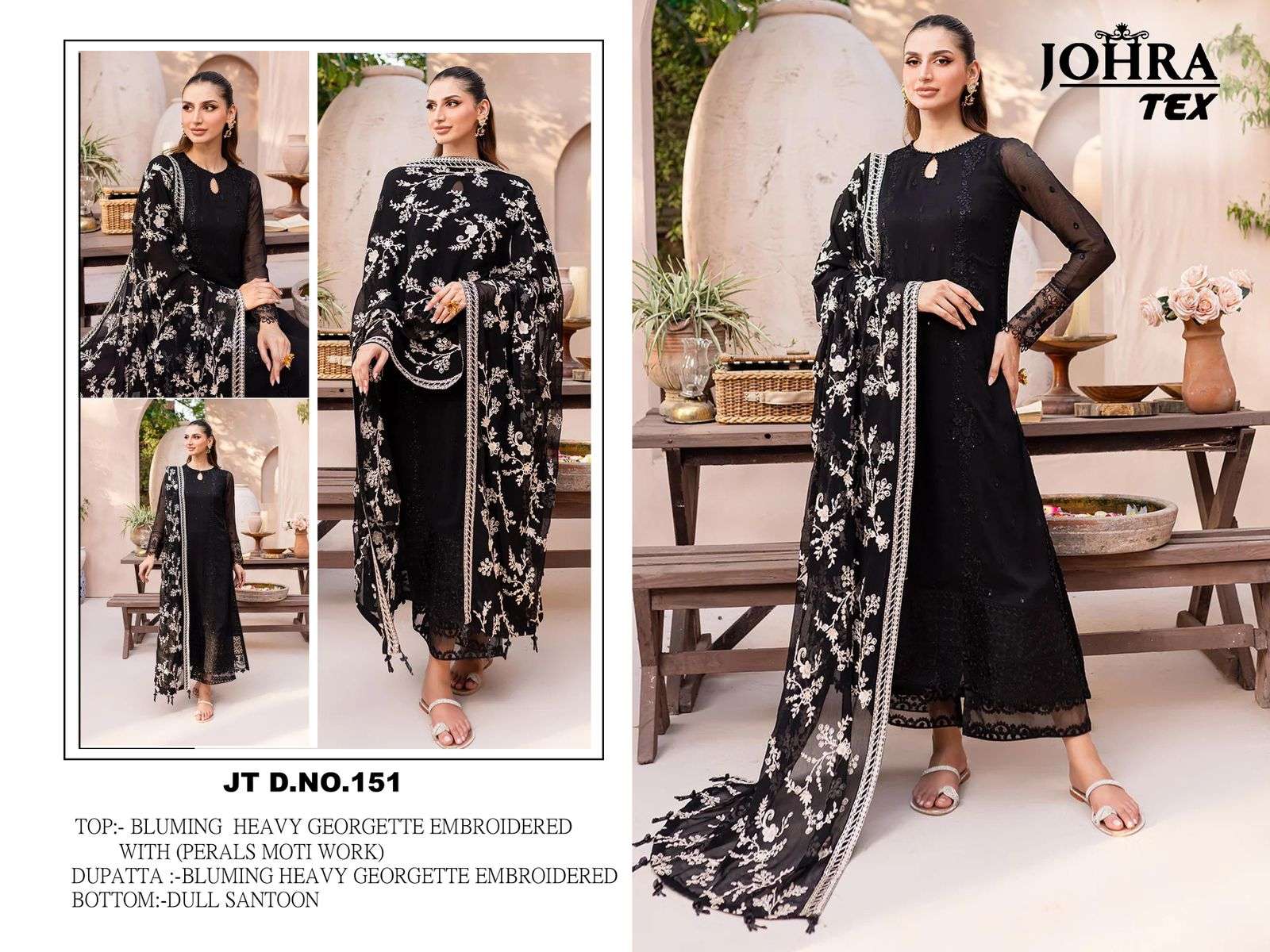 Johra Tex 151 Embroidered Pakistani anarkali suits in Mumbai