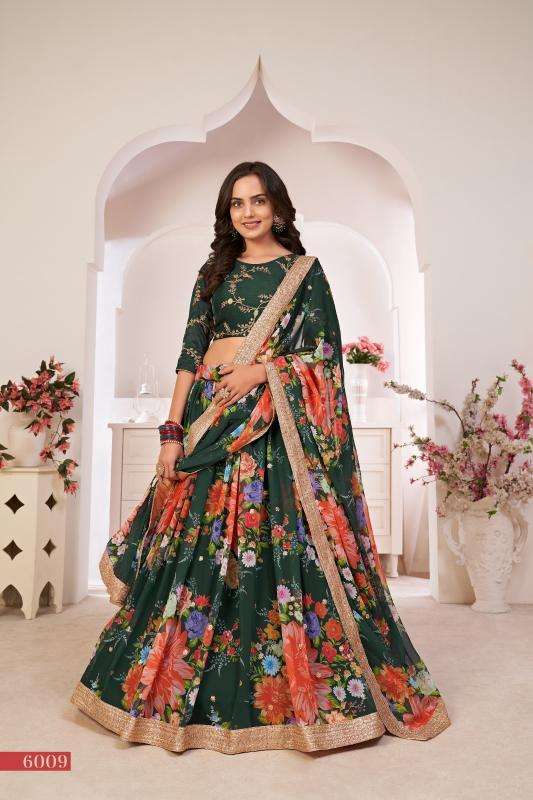 LOTUS VOL - 1 6009 Green Print Lehenga Choli catalog wholesale