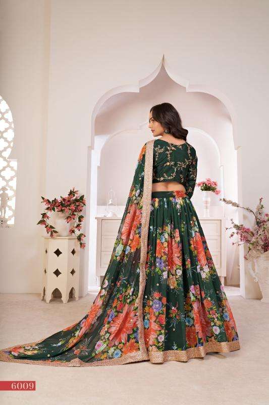 LOTUS VOL - 1 6009 Green Print Lehenga Choli catalog wholesale