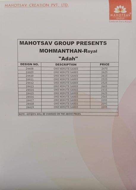 MAHOTSAV MOHMANTHAN 24400 Bridal sarees in Ahmedabad