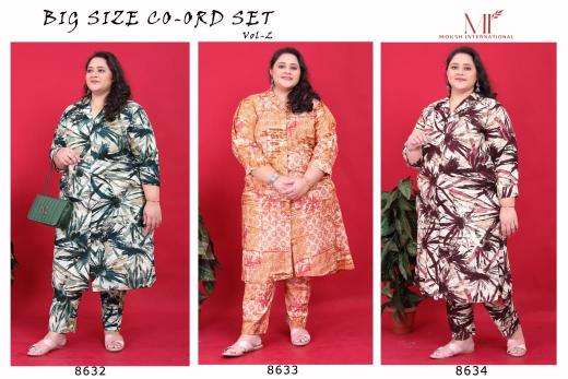 Moksh International Big Size Co-ord set Vol 2 Kurti supplier in Ahmedabad