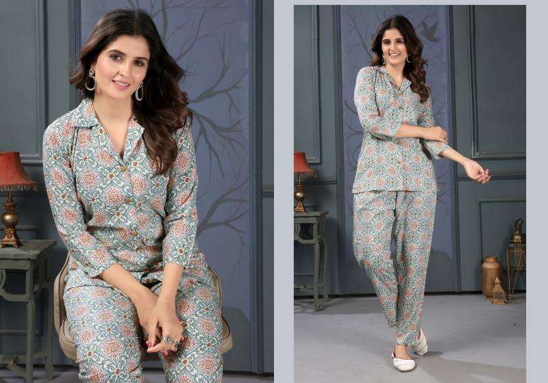 Moksh International Co-ord Set Lotus Vol-1 Kurti wholesalers online in Surat