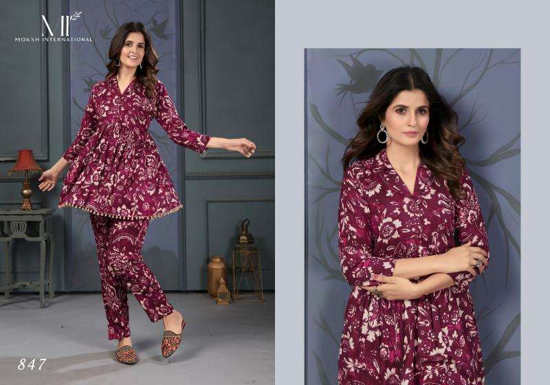 Moksh International Co-ord Set Lotus Vol-1 Kurti wholesalers online in Surat