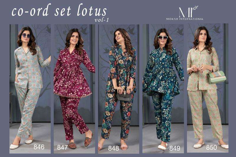 Moksh International Co-ord Set Lotus Vol-1 Kurti wholesalers online in Surat