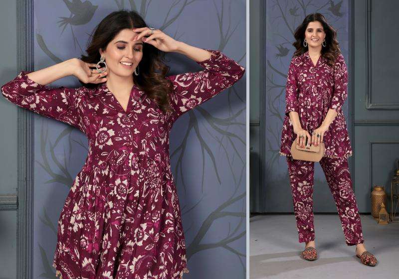 Moksh International Co-ord Set Lotus Vol-1 Kurti wholesalers online in Surat