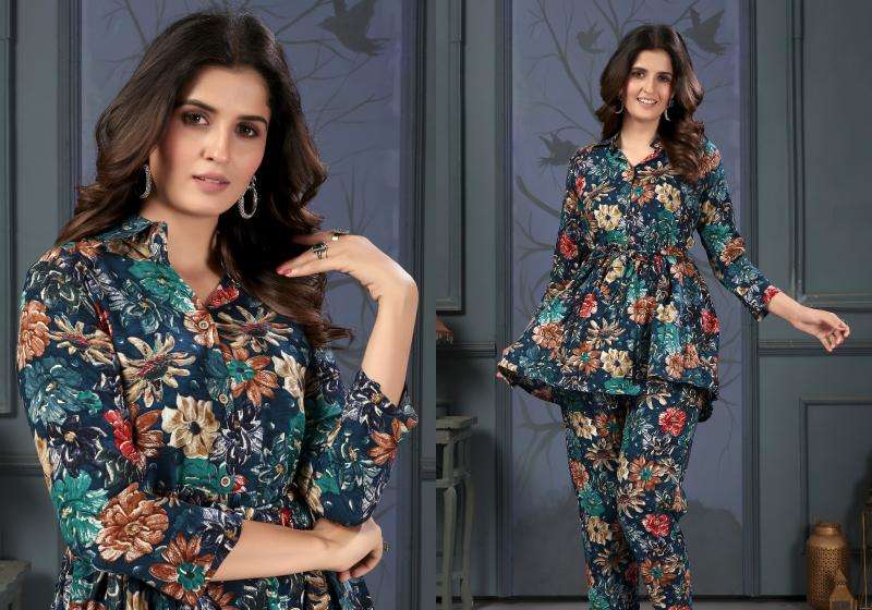 Moksh International Co-ord Set Lotus Vol-1 Kurti wholesalers online in Surat