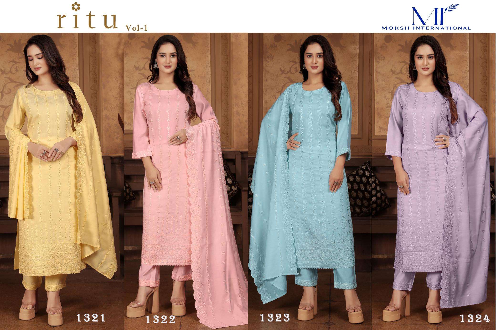 Moksh International Ritu Vol 1 w Kurti manufacturers in Surat