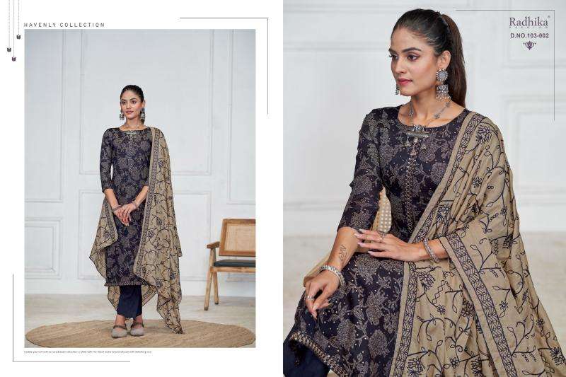 Radhika Azara Black Berry Vol 14 Dress material manufacturers