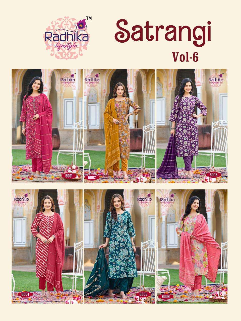 RADHIKA LIFE STYLE Satrangi Vol 6 Kurtis wholesale market in Bangalore