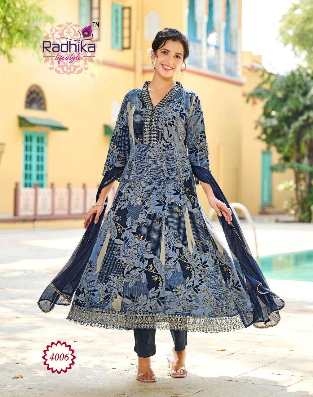 RADHIKA lifestyle ANARKALI Vol 4 kurti wholesale market delhi