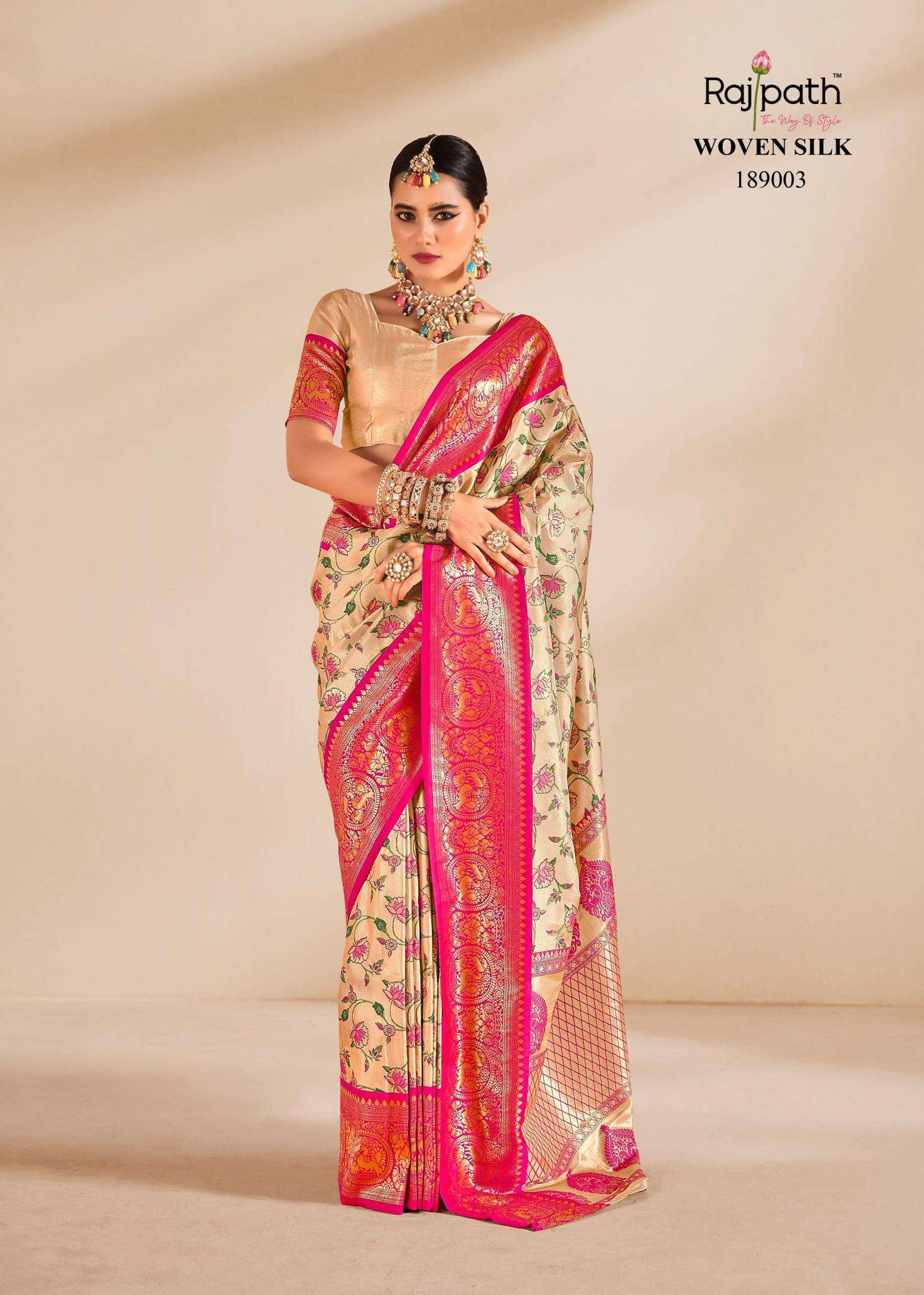 Rajpath Satrangi Tissue Silk Designer sarees online