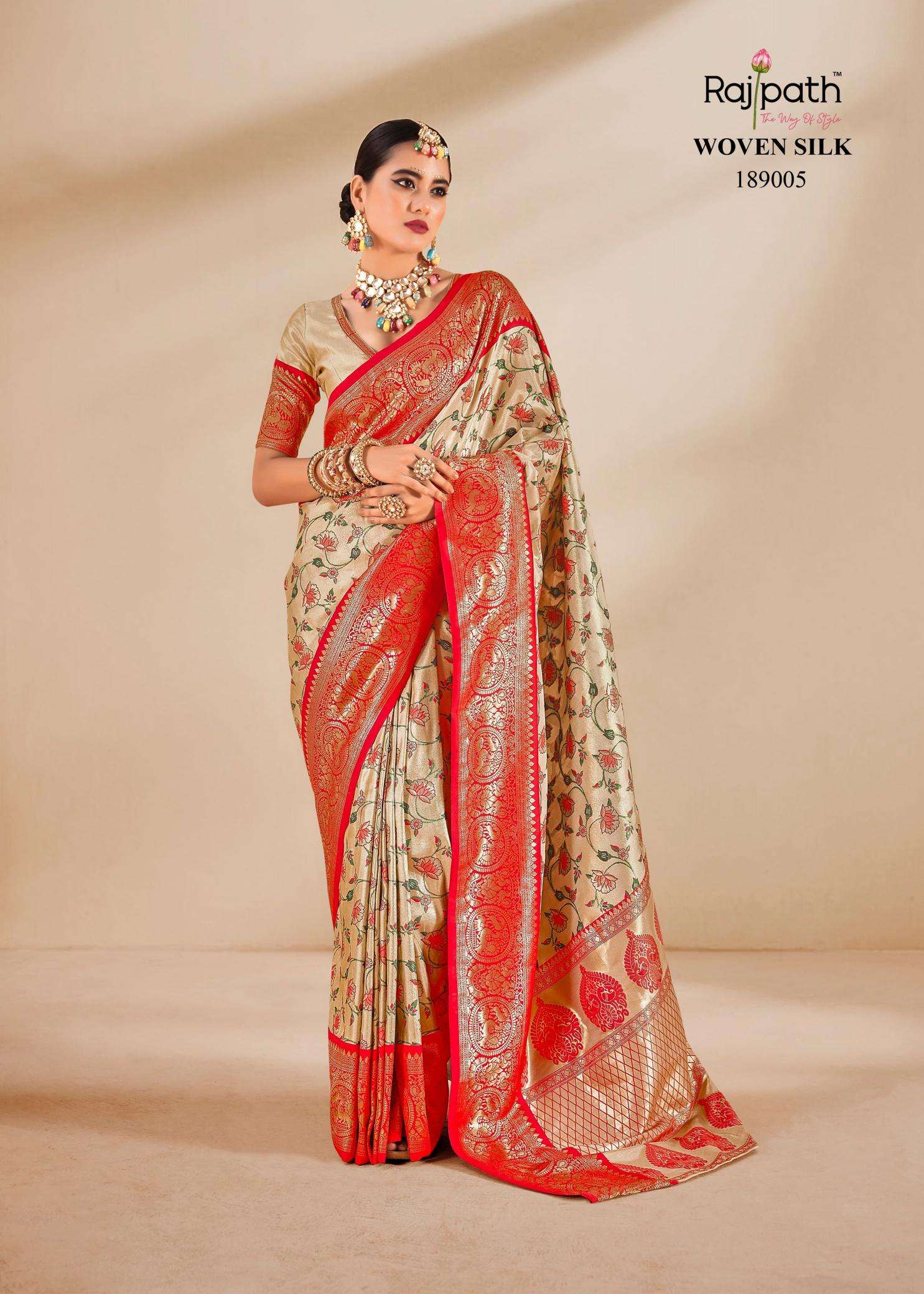 Rajpath Satrangi Tissue Silk Designer sarees online