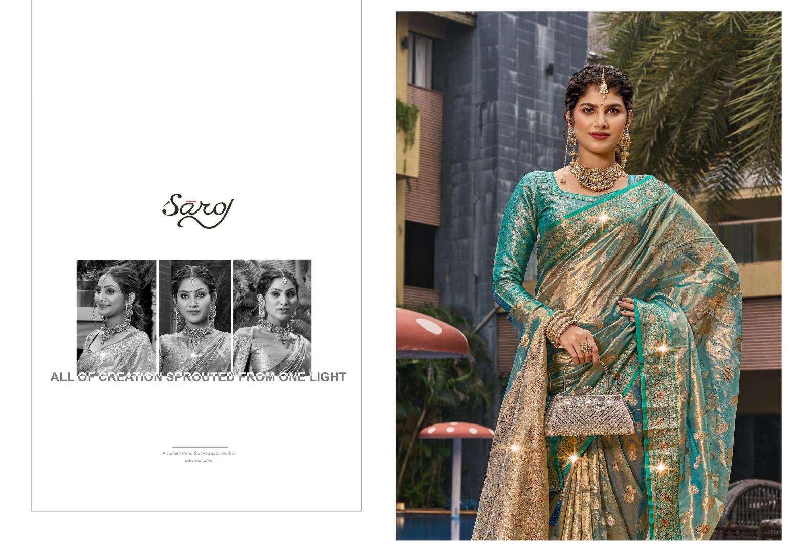 Saroj Lilly tissue vol.2 Wholesale saree bazaar in Ahmedabad