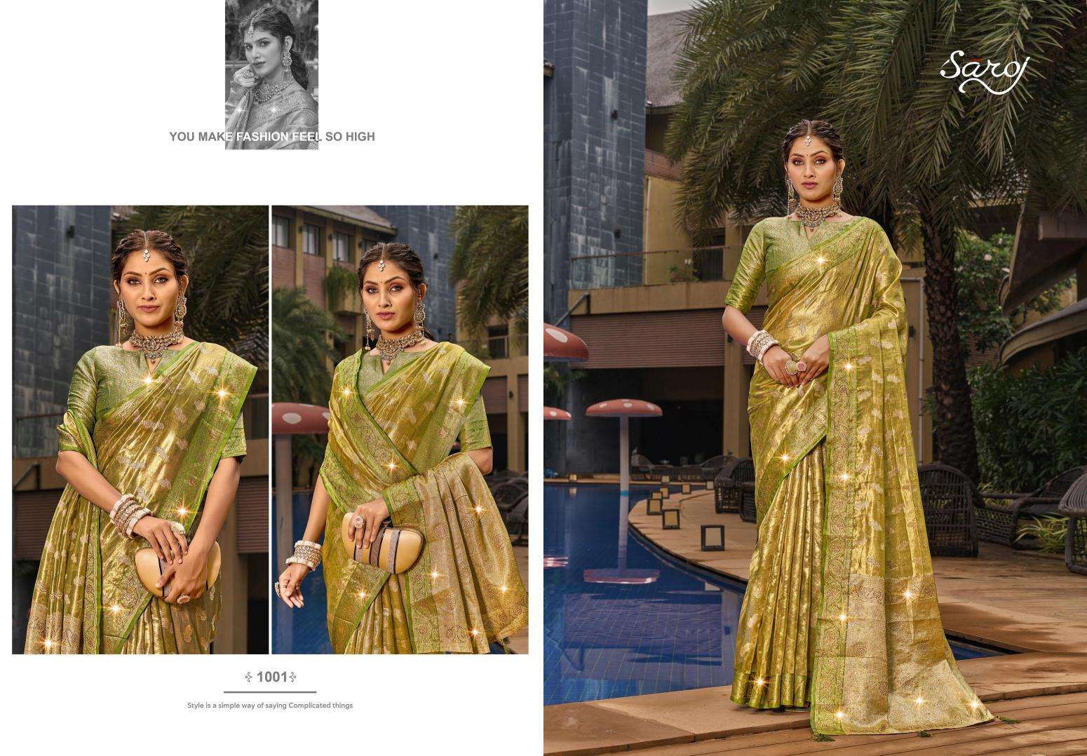 Saroj Lilly tissue vol.2 Wholesale saree bazaar in Ahmedabad