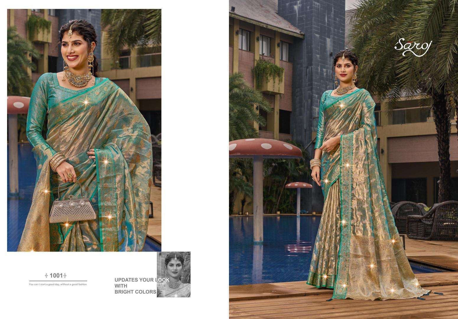 Saroj Lilly tissue vol.2 Wholesale saree bazaar in Ahmedabad