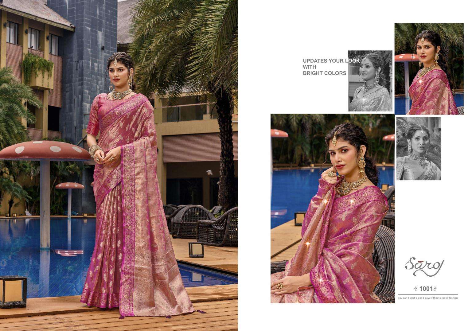 Saroj Lilly tissue vol.2 Wholesale saree bazaar in Ahmedabad