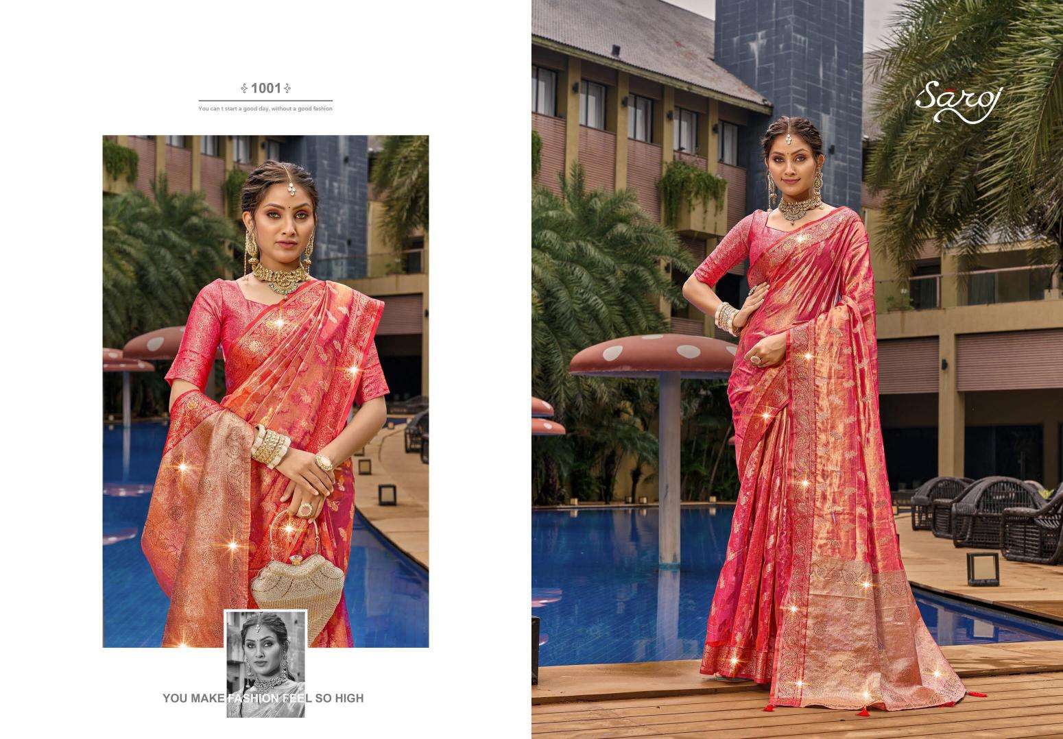 Saroj Lilly tissue vol.2 Wholesale saree bazaar in Ahmedabad