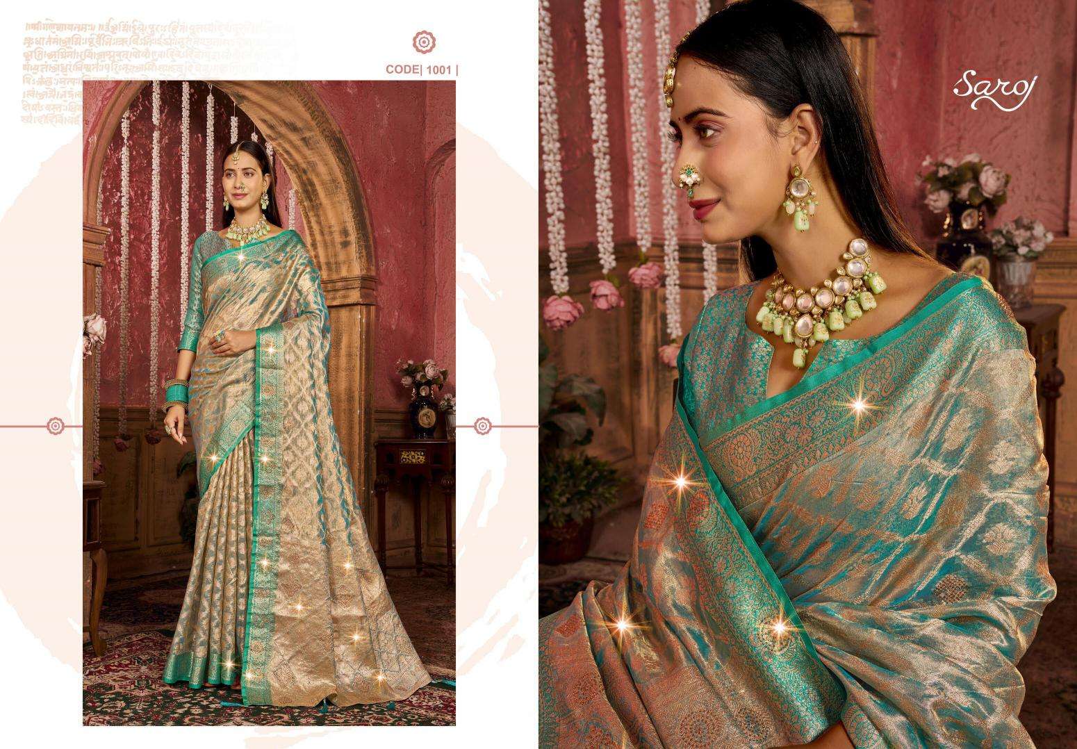 Saroj Lilly tissue vol.3 Bulk sarees in Ahmedabad