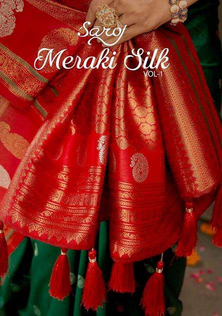 Saroj Meraki silk vol.1 50*600 Saree shopping online cash on delivery