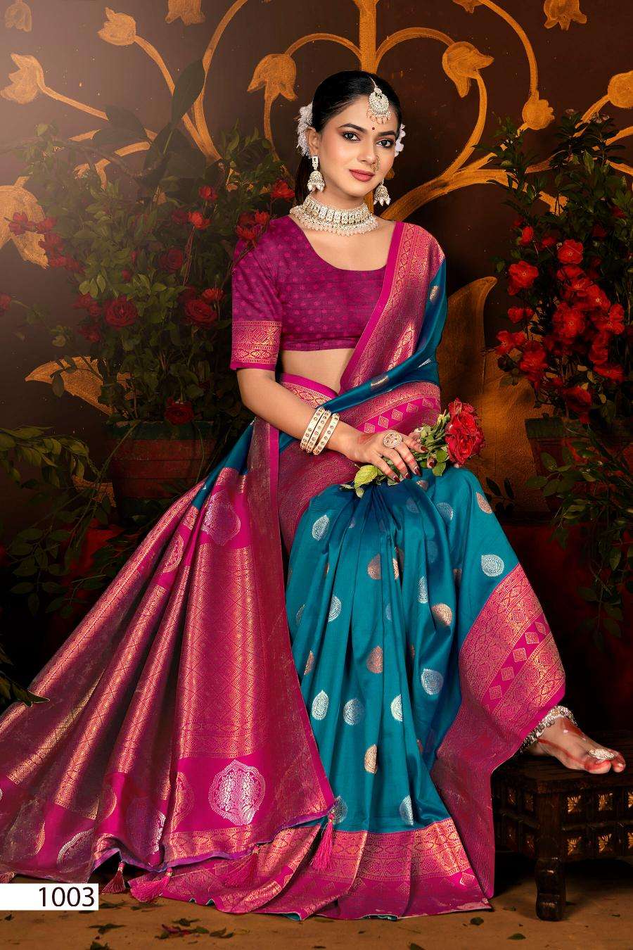 Saroj Meraki silk vol.6 50*600 Wholesale saree market in Surat online