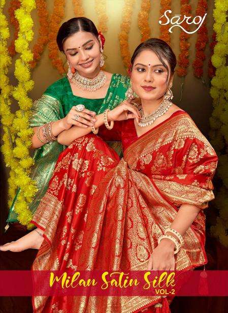 Saroj Milan Satin silk vol.2 Saree suppliers