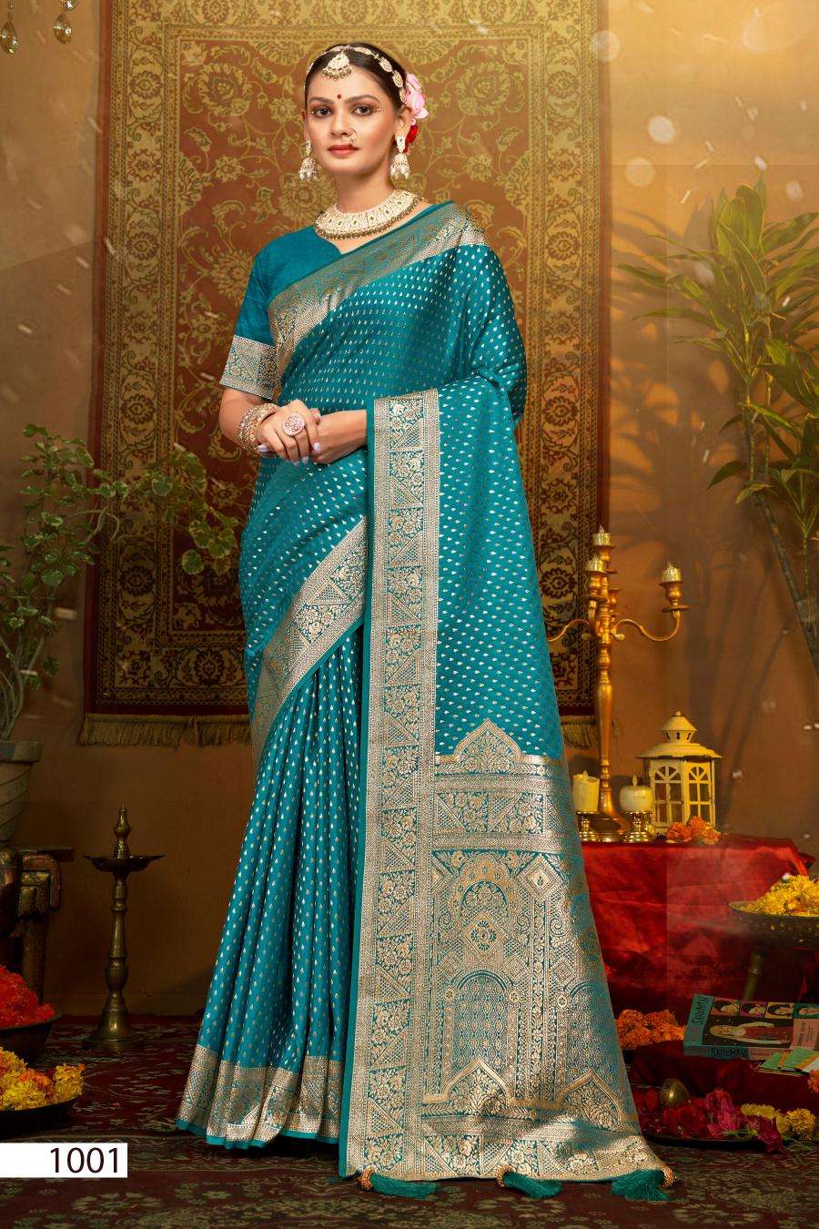 Saroj Milan Satin silk vol.4 Indian Saree wholesalers