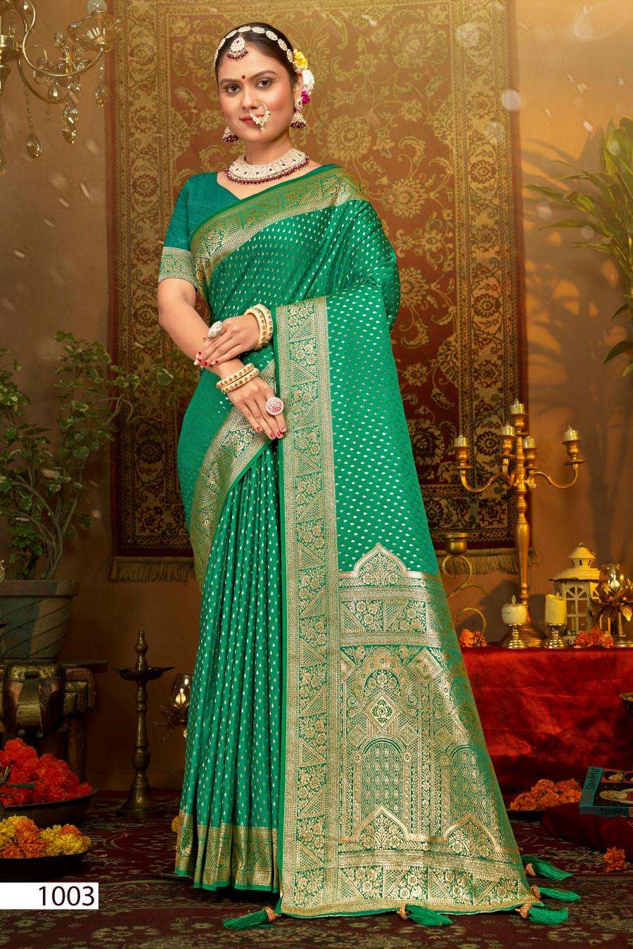 Saroj Milan Satin silk vol.4 Indian Saree wholesalers