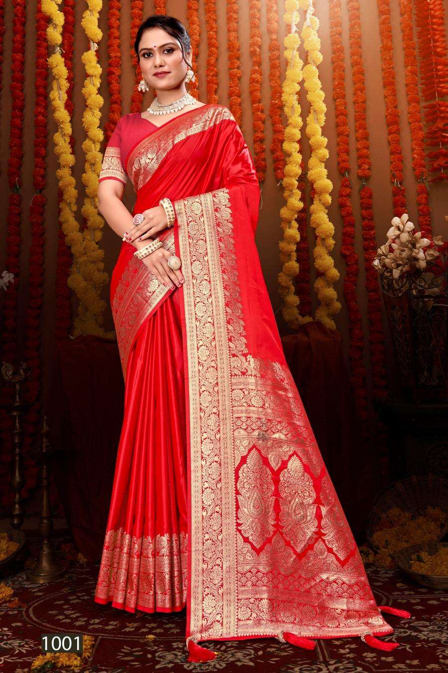 Saroj Milan Satin silk vol.5 Bridal Saree wholesalers