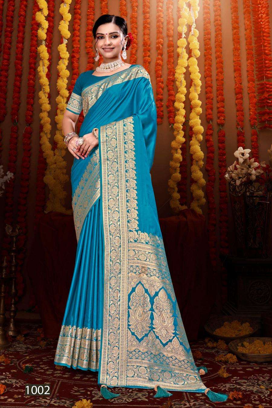 Saroj Milan Satin silk vol.5 Bridal Saree wholesalers