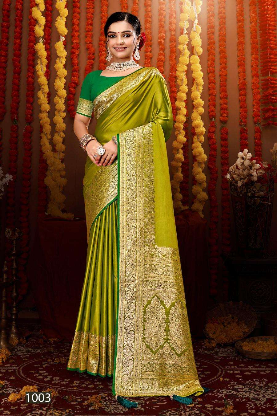 Saroj Milan Satin silk vol.5 Bridal Saree wholesalers