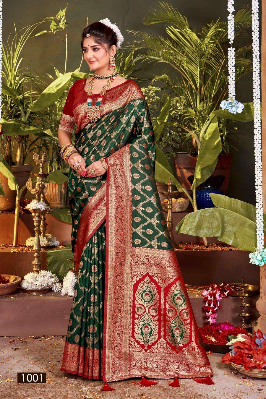 Saroj Muarak silk swarovski vol.4 Saree Manufacturer India