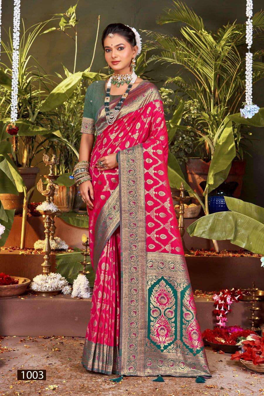 Saroj Muarak silk swarovski vol.4 Saree Manufacturer India