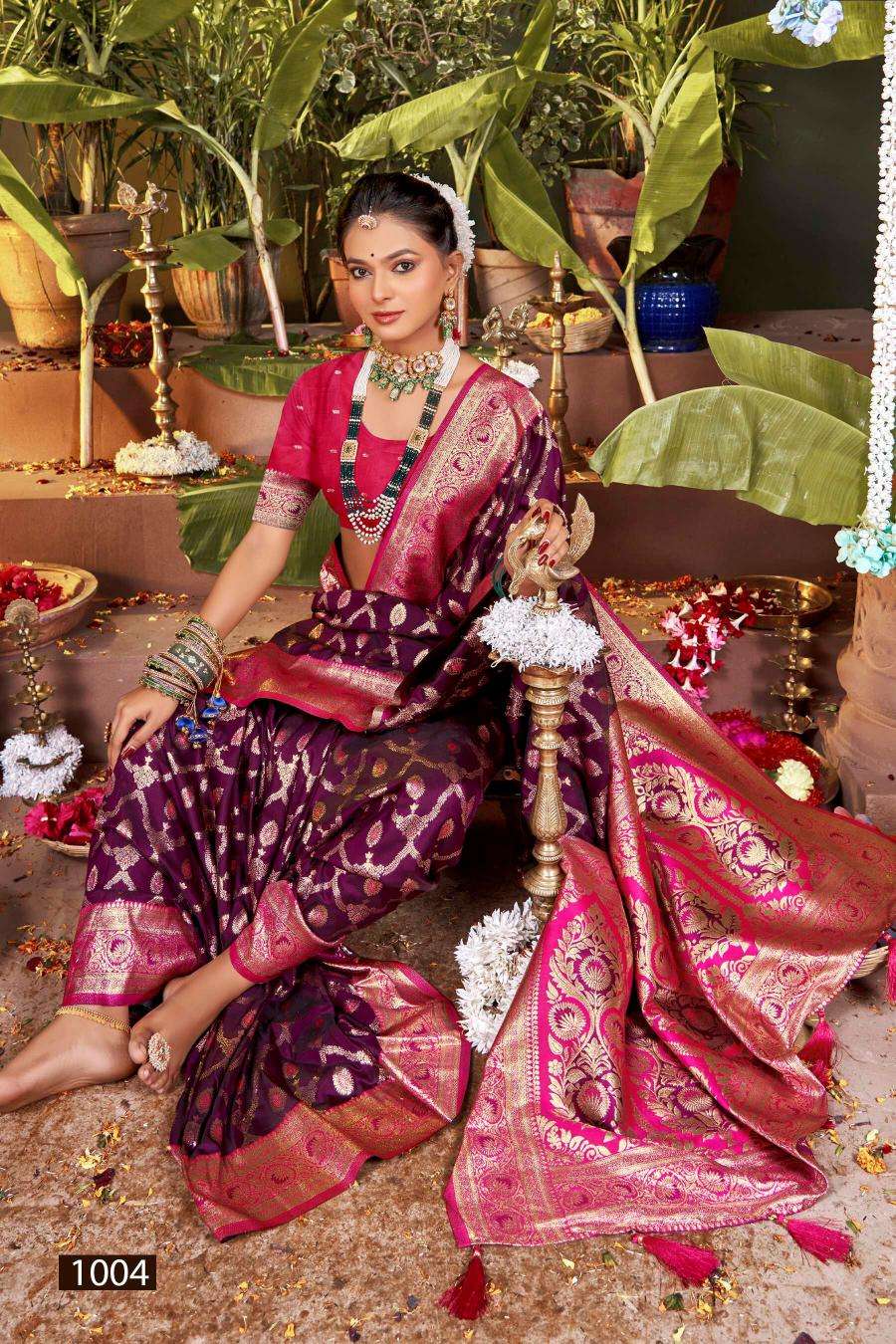 Saroj Muarak silk swarovski vol.4 Saree Manufacturer India