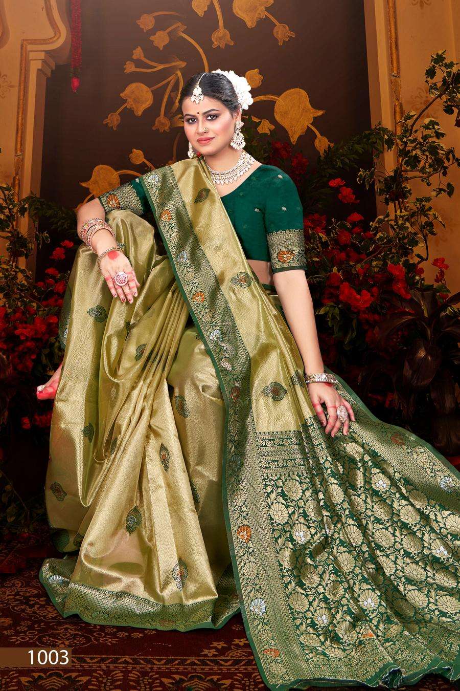 Saroj Sarangi tissue Vol.2 Bridal saree wholesale in Gujarat