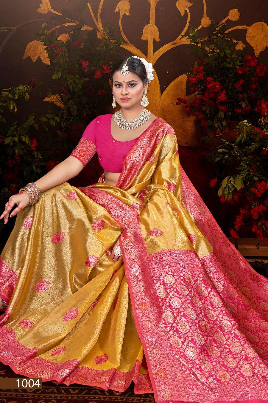 Saroj Sarangi tissue Vol.2 Bridal saree wholesale in Gujarat