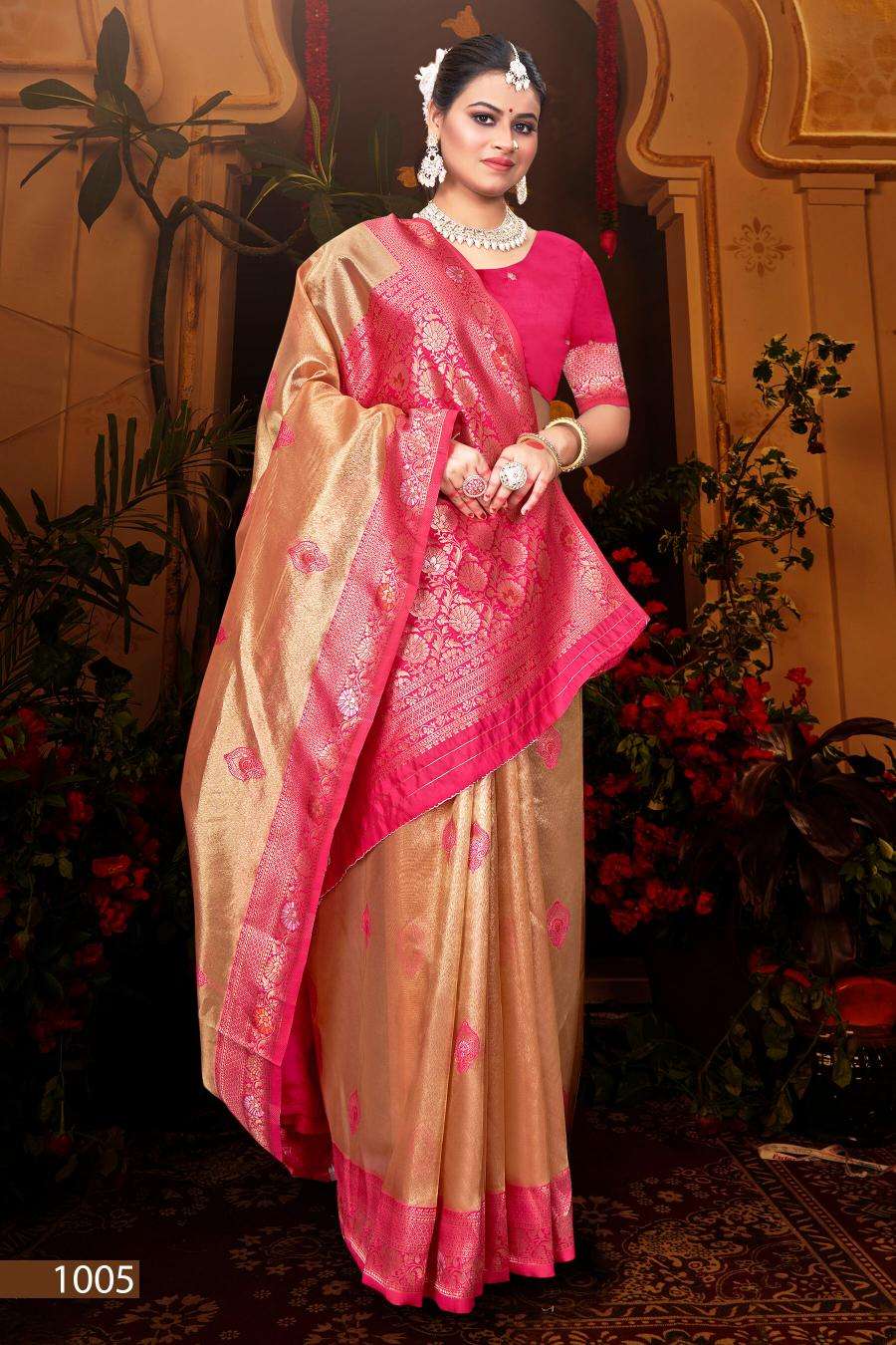 Saroj Sarangi tissue Vol.2 Bridal saree wholesale in Gujarat