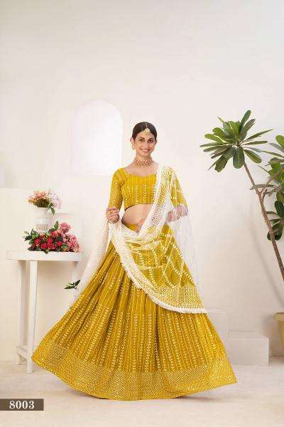 SIYA VOL-1 MUSTARD 8003 THIS WEDDING SEASON Lehenga choli distributors in Surat