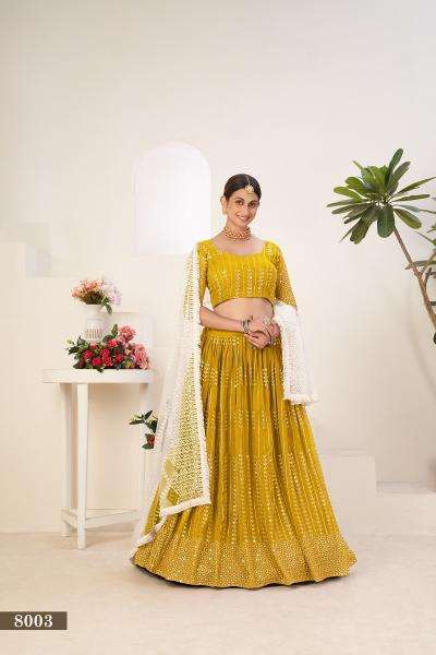 SIYA VOL-1 MUSTARD 8003 THIS WEDDING SEASON Lehenga choli distributors in Surat