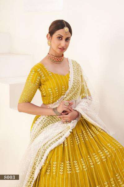 SIYA VOL-1 MUSTARD 8003 THIS WEDDING SEASON Lehenga choli distributors in Surat