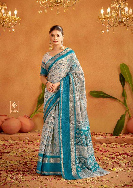 Sr Kalakruti Soft Cotton Printed Wholesale saree suppliers in Ahmedabad