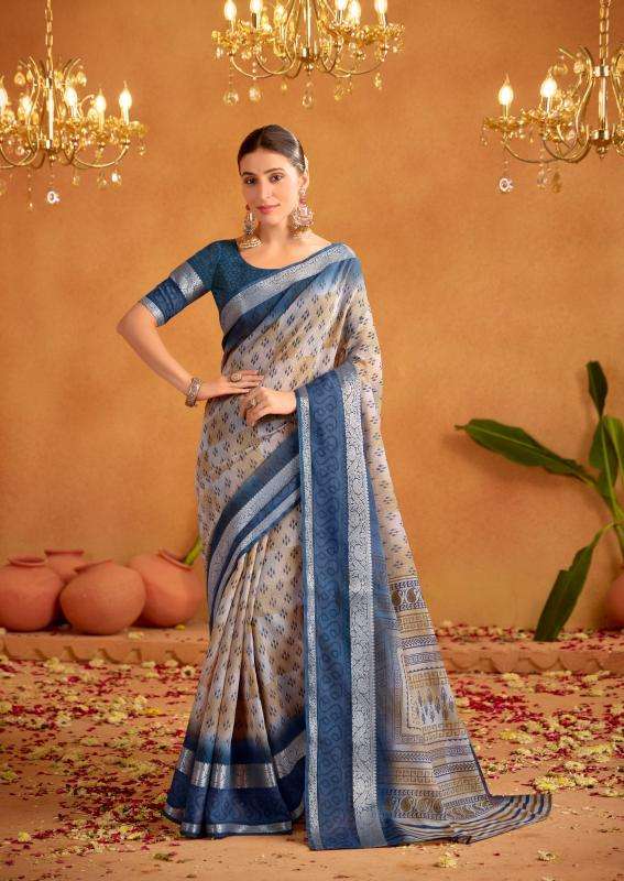 Sr Kalakruti Soft Cotton Printed Wholesale saree suppliers in Ahmedabad