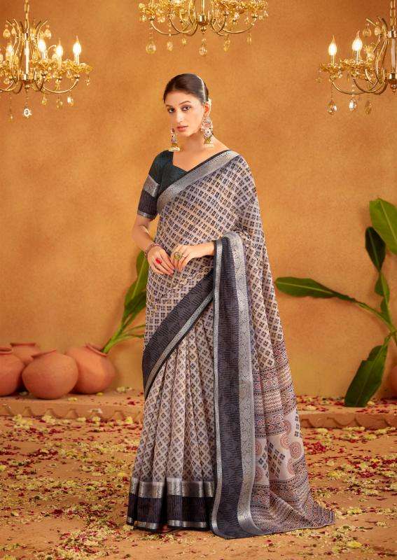 Sr Kalakruti Soft Cotton Printed Wholesale saree suppliers in Ahmedabad