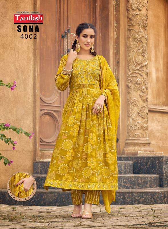 TANIKSH SONA Vol 4 Latest kurti designs at wholesale rates in Kolkata