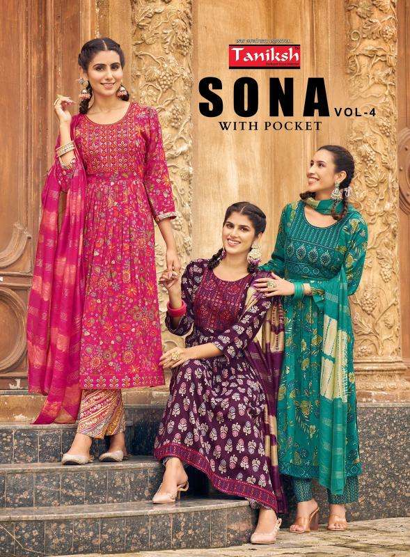 TANIKSH SONA Vol 4 Latest kurti designs at wholesale rates in Kolkata