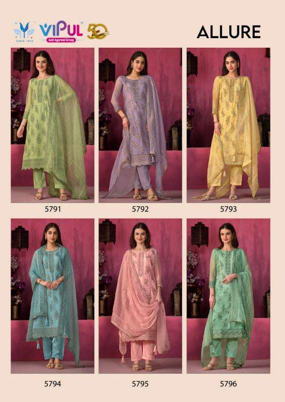 Vipul Allure Unstitched Dress Materials Wholesaler