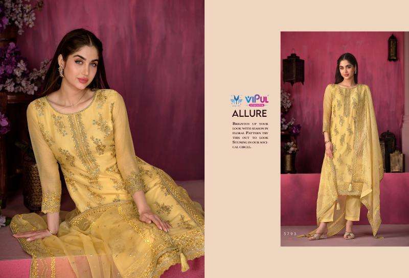 Vipul Allure Unstitched Dress Materials Wholesaler