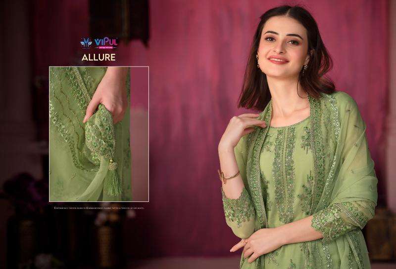 Vipul Allure Unstitched Dress Materials Wholesaler