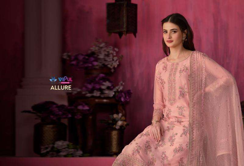 Vipul Allure Unstitched Dress Materials Wholesaler