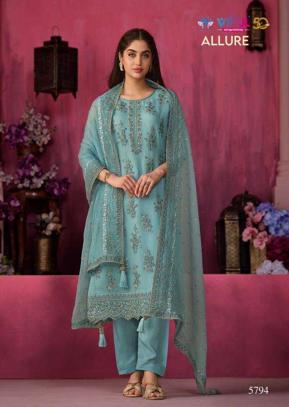 Vipul Allure Unstitched Dress Materials Wholesaler